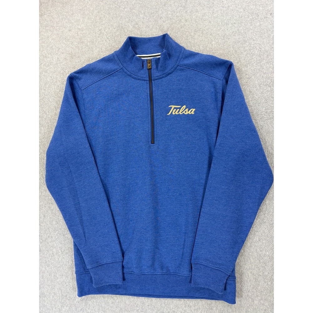 Tulsa Golden Hurricane Stitched 1/4 Zip Pullover‎ Sweatshirt (Men's Medium)